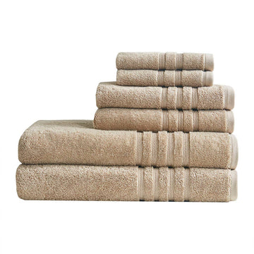Faire-Olliix Bath Towels & Washcloths Natural Eco-Friendly Recycled 6-Piece 650gsm Bath Towel Set*